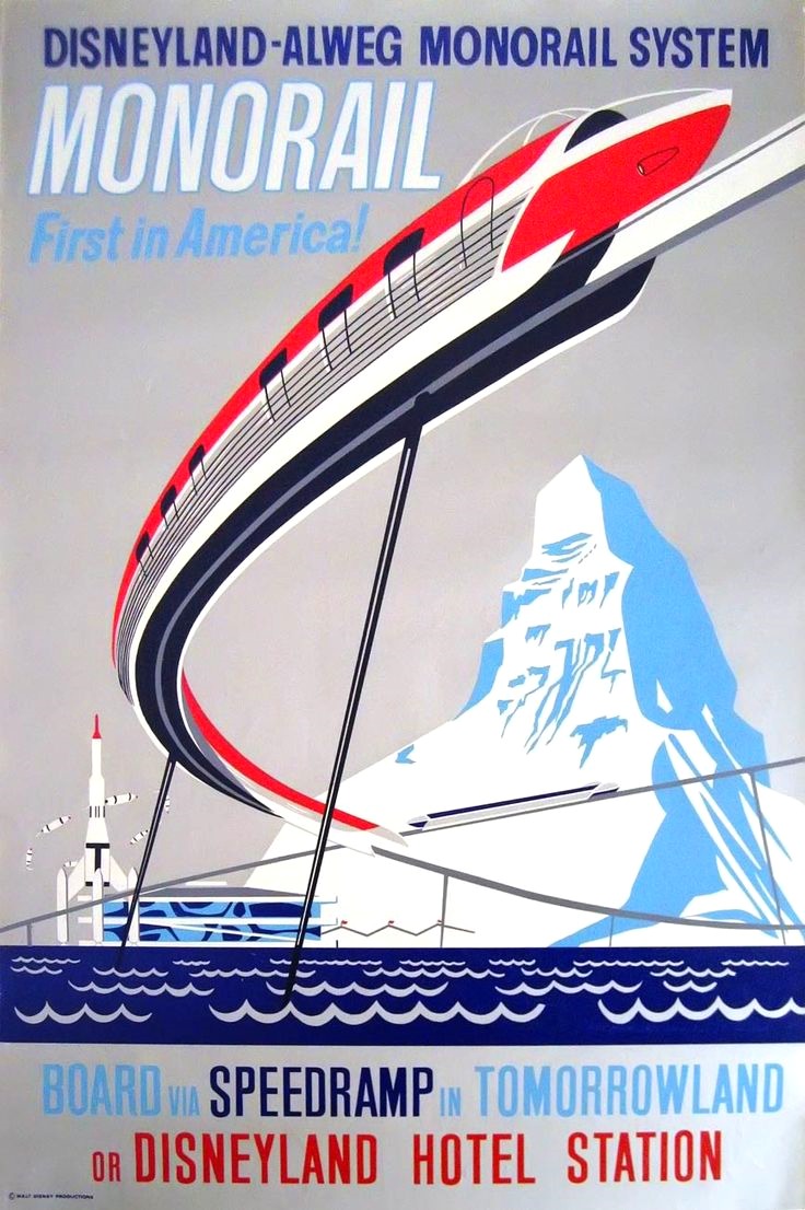 Disneyland Monorail Poster