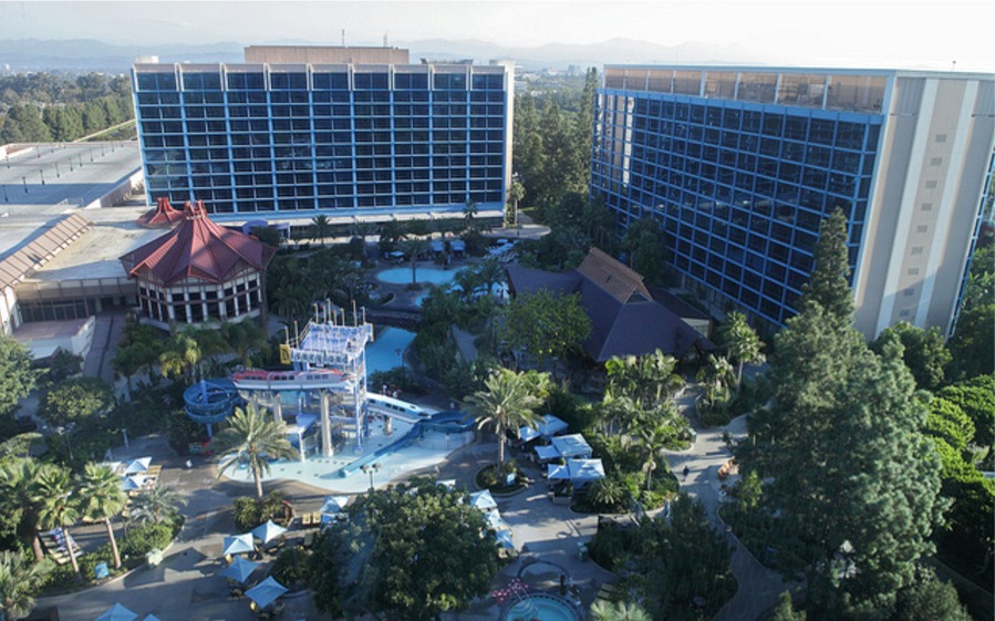 Disneyland Hotel Aerial View